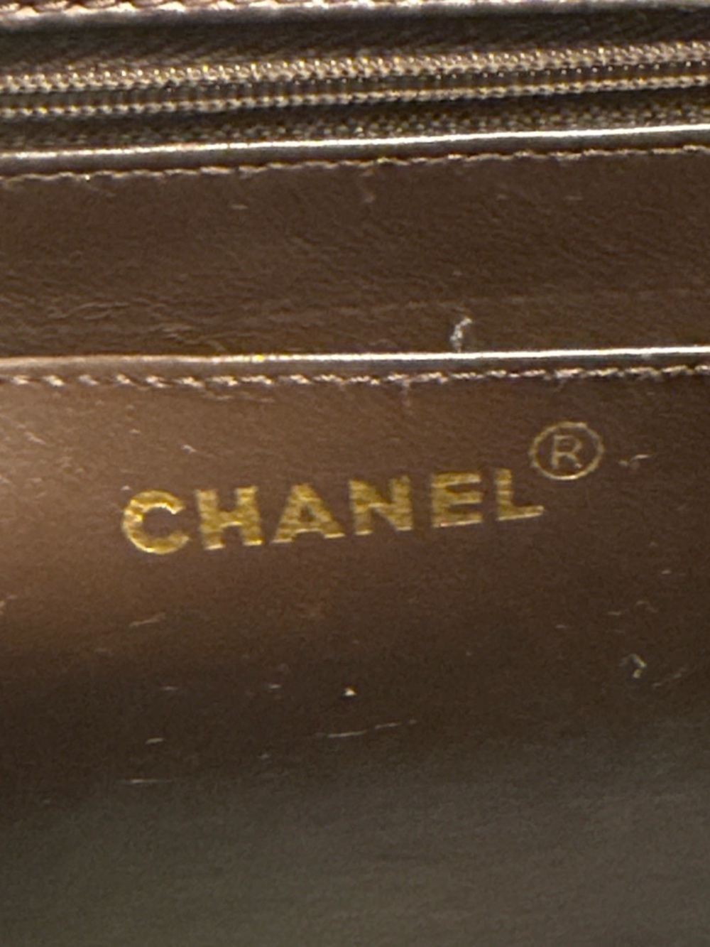 CHANEL Dark Brown Quilted Calf Leather Top-Handle Tote - Picture 9 of 17